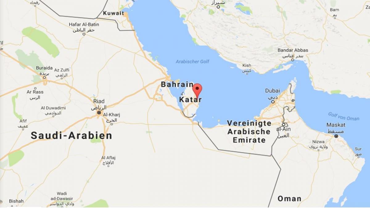 mapa de doha qatar no mapa do mundo