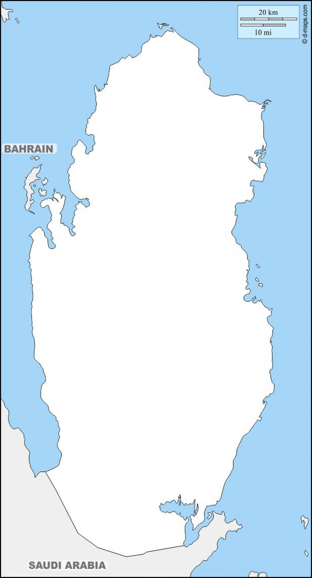 Mapa de qatar contorno