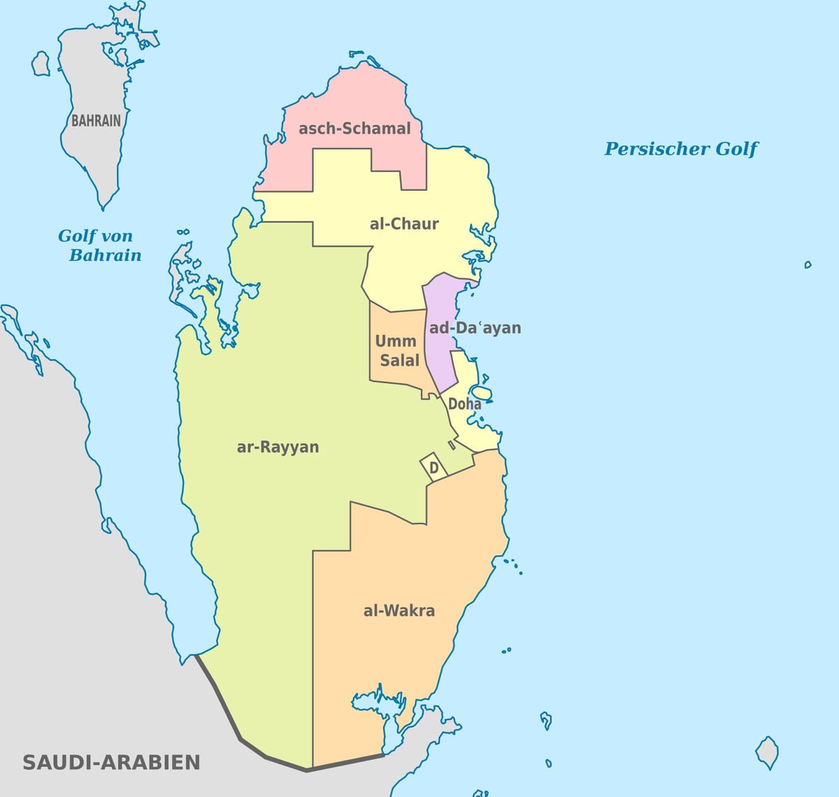 Mapa de qatar vector
