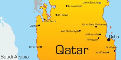 Mapa de capital de qatar 