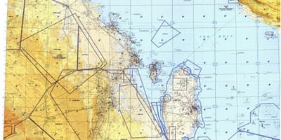 Mapa de qatar área