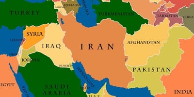 Mapa de qatar e oriente medio