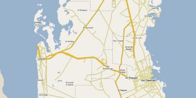 Mapa mostrando qatar