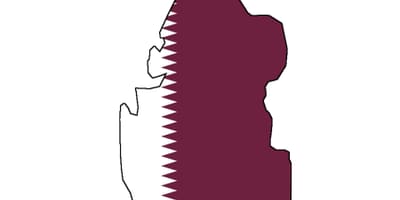 Mapa de qatar bandeira