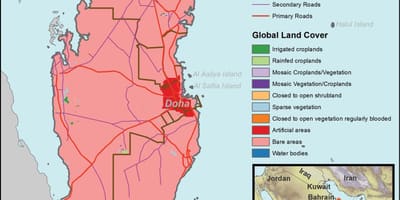 Mapa de qatar clima