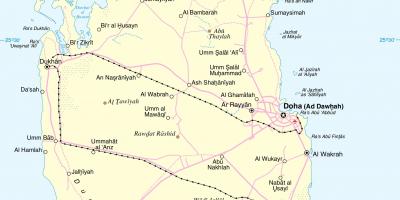 Qatar estrada ruta mapa
