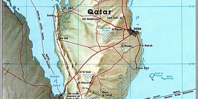 Mapa de qatar física