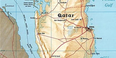 Mapa de qatar illas 