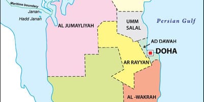 Mapa de qatar rexión