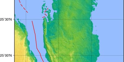 Mapa de qatar xeografía